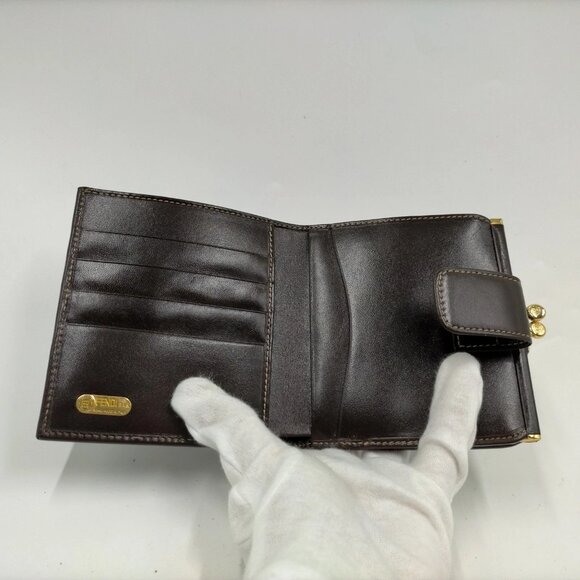 Authentic Fendi Wallet Brown Canvas mn349-113025 - Picture 5 of 9